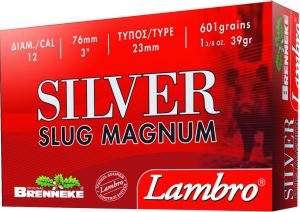 LAMBRO SILVER SLUG MAGNUM BRENNEKE 39 GRAM TEK KURŞUN - 12 KALİBRE SAKARYA ÇOT AV BAYİ